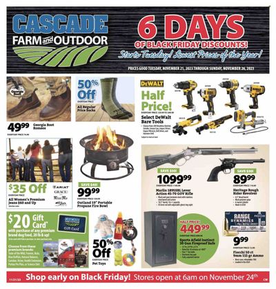 Cascade Farm And Outdoor (OR, WA) Weekly Ad Flyer Specials November 21 to November 26, 2023