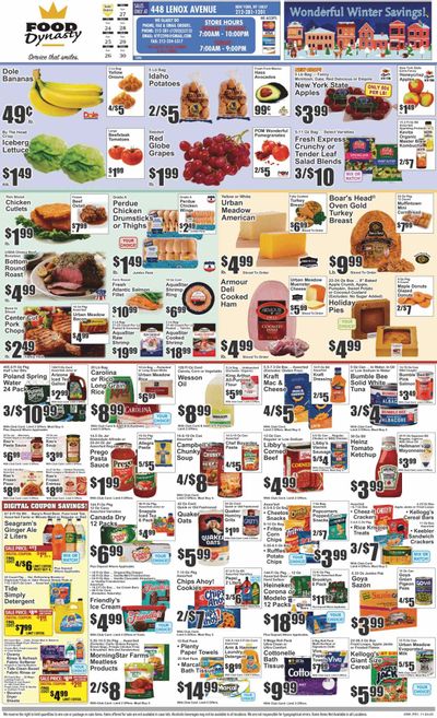 Food Dynasty (NY) Weekly Ad Flyer Specials November 24 to November 30, 2023
