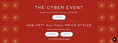 Fossil Canada Cyber Week Sale: 40% off Full Price, up to 70% off Sale + Free Shipping on All Orders