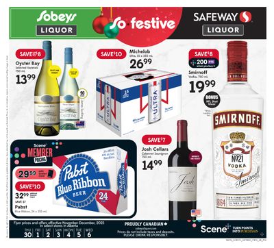 Sobeys/Safeway (AB) Liquor Flyer November 30 to December 6