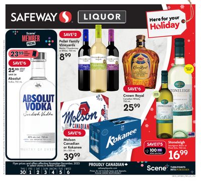 Safeway (BC) Liquor Flyer November 30 to December 6