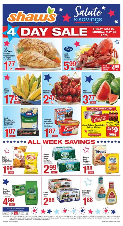 Shaw’s Weekly Ad & Flyer May 22 to 28