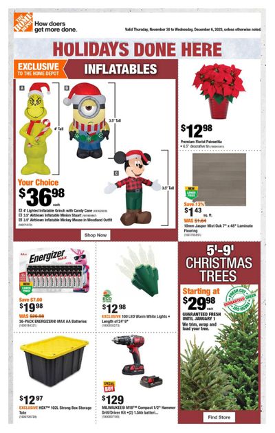 Home Depot (BC) Flyer November 30 to December 6