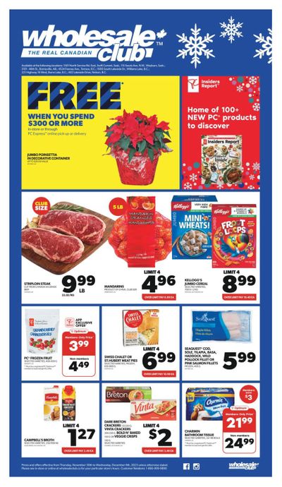 Real Canadian Wholesale Club Flyer November 30 to December 6