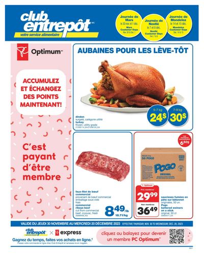 Wholesale Club (QC) Flyer November 30 to December 20