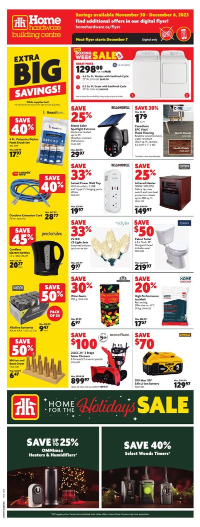 Home Hardware Building Centre (ON) Flyer November 30 to December 6