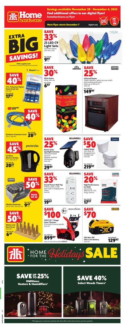 Home Hardware (Atlantic) Flyer November 30 to December 6