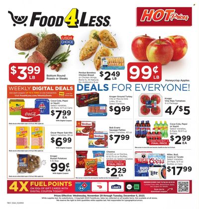 Food 4 Less (IL) Weekly Ad Flyer Specials November 29 to December 5, 2023