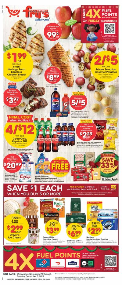 Fry’s (AZ) Weekly Ad Flyer Specials November 29 to December 5, 2023