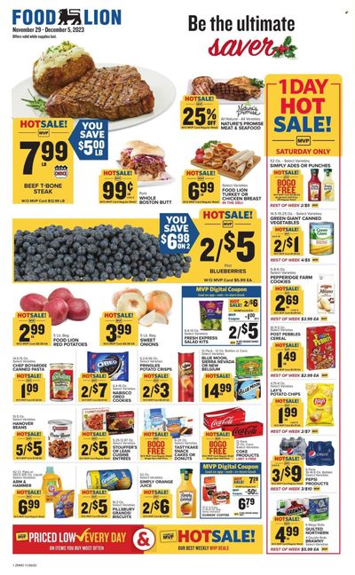 Food Lion (NC) Weekly Ad Flyer Specials November 29 to December 5, 2023