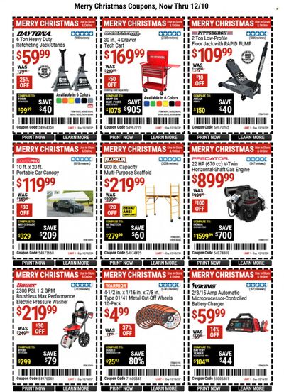 Harbor Freight Weekly Ad Flyer Specials November 29 to December 10, 2023