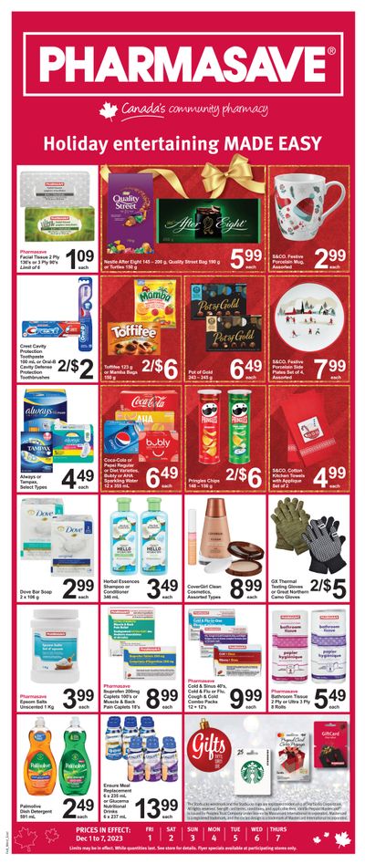 Pharmasave (ON & West) Flyer December 1 to 7