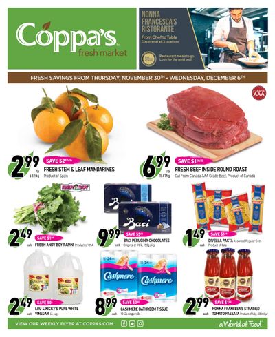 Coppa's Fresh Market Flyer November 30 to December 6