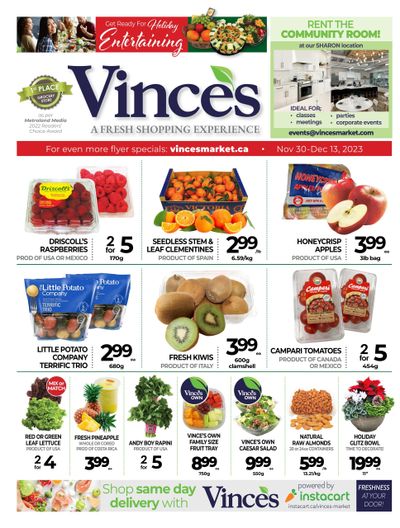 Vince's Market Flyer November 30 to December 13