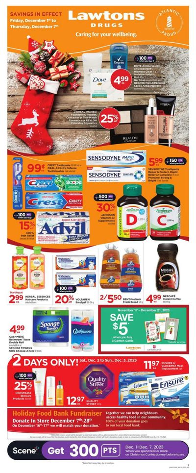 Lawtons Drugs Flyer December 1 to 7