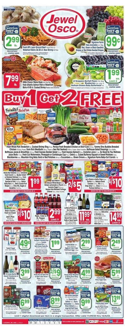 Jewel Osco (IL) Weekly Ad Flyer Specials November 29 to December 5, 2023