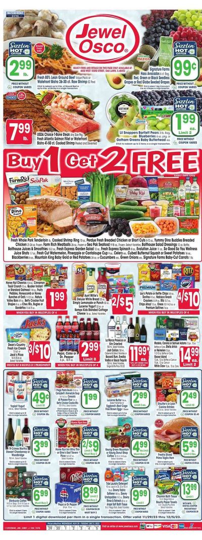 Jewel Osco (IL) Weekly Ad Flyer Specials November 29 to December 5, 2023