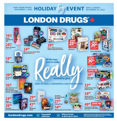 London Drugs Holiday Toy Event Flyer  December 1 to 24