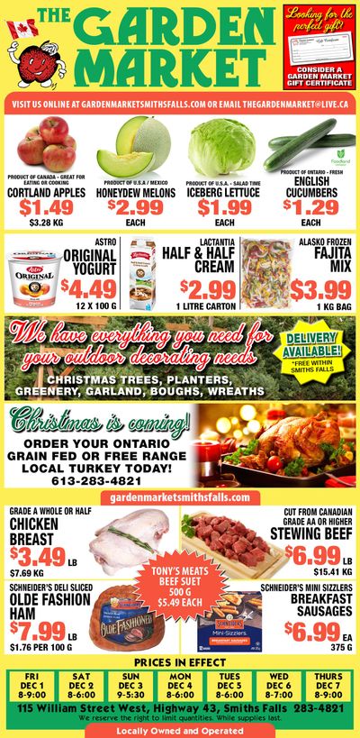The Garden Market Flyer December 1 to 7