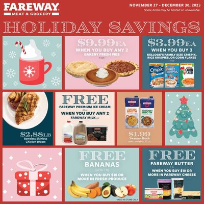 Fareway (IA) Weekly Ad Flyer Specials November 27 to December 30, 2023