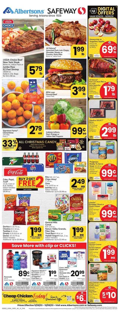 Safeway (AZ) Weekly Ad Flyer Specials November 29 to December 5, 2023