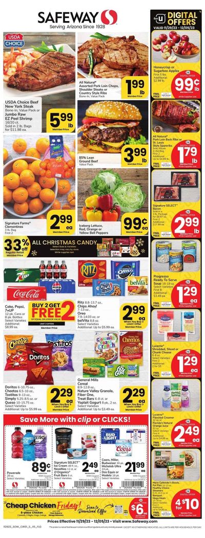 Safeway (AZ) Weekly Ad Flyer Specials November 29 to December 5, 2023
