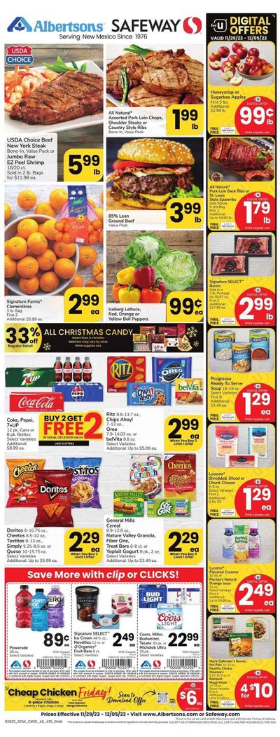 Safeway (NM) Weekly Ad Flyer Specials November 29 to December 5, 2023