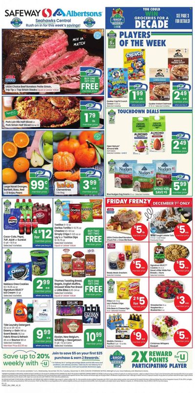 Safeway (WA) Weekly Ad Flyer Specials November 29 to December 5, 2023