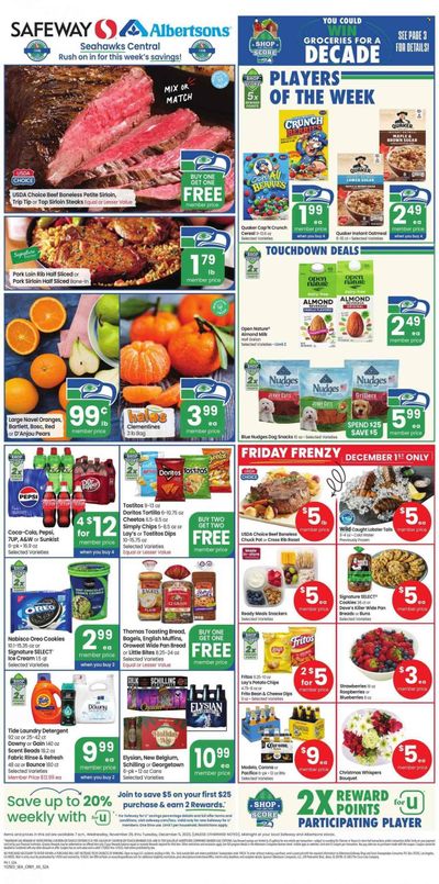Safeway (WA) Weekly Ad Flyer Specials November 29 to December 5, 2023
