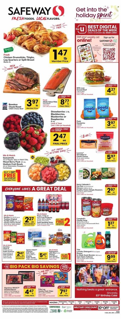 Safeway (WY) Weekly Ad Flyer Specials November 29 to December 5, 2023