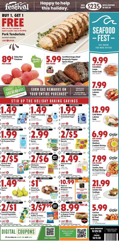 Festival Foods (WI) Weekly Ad Flyer Specials November 29 to December 5, 2023