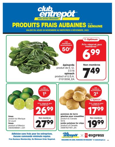 Wholesale Club (QC) Fresh Deals of the Week Flyer November 30 to December 6