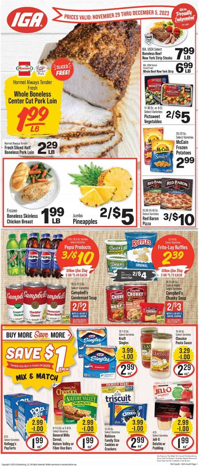 IGA (KY) Weekly Ad Flyer Specials November 29 to December 5, 2023