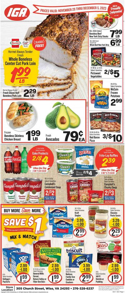 IGA (VA) Weekly Ad Flyer Specials November 29 to December 5, 2023