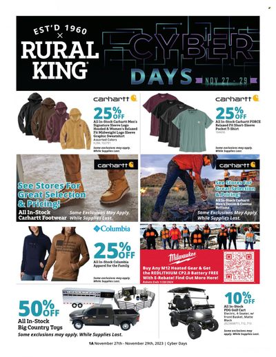 Rural King Weekly Ad Flyer Specials November 27 to November 29, 2023