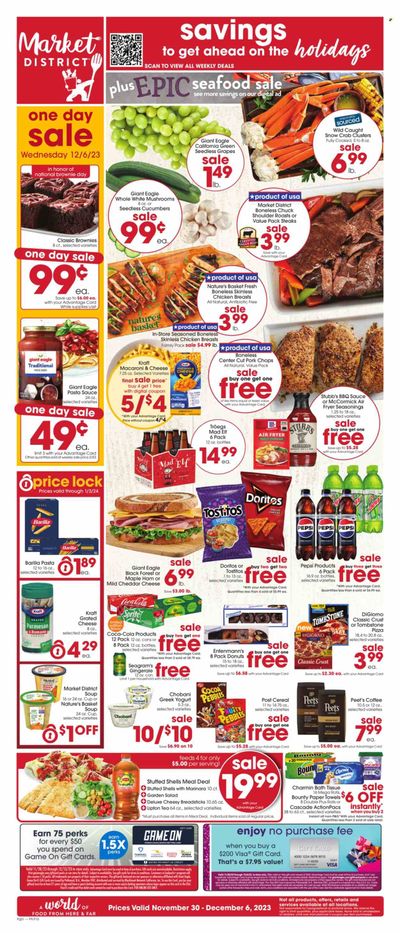 Giant Eagle (PA) Weekly Ad Flyer Specials November 30 to December 6, 2023