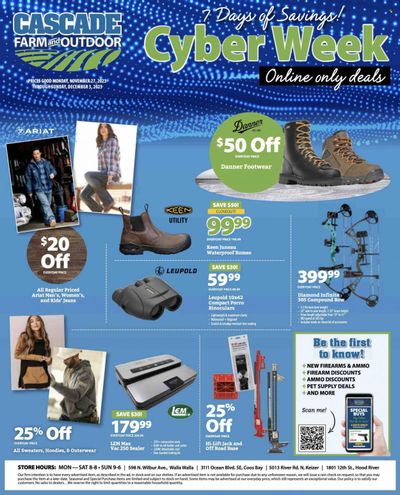 Cascade Farm And Outdoor (OR, WA) Weekly Ad Flyer Specials November 27 to December 3, 2023