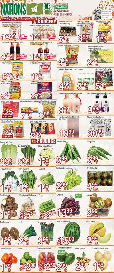 Nations Fresh Foods (Hamilton) Flyer December 1 to 7