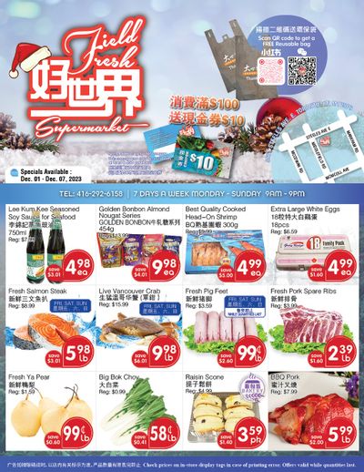Field Fresh Supermarket Flyer December 1 to 7
