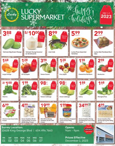Lucky Supermarket (Surrey) Flyer December 1 to 7
