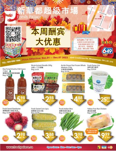 Fresh Palace Supermarket Flyer December 1 to 7