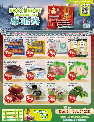 Food Depot Supermarket Flyer December 1 to 7
