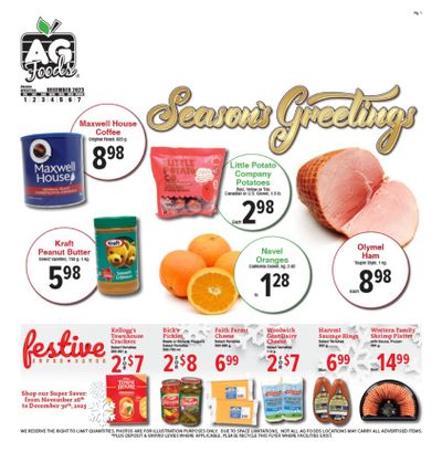 AG Foods Flyer December 1 to 7