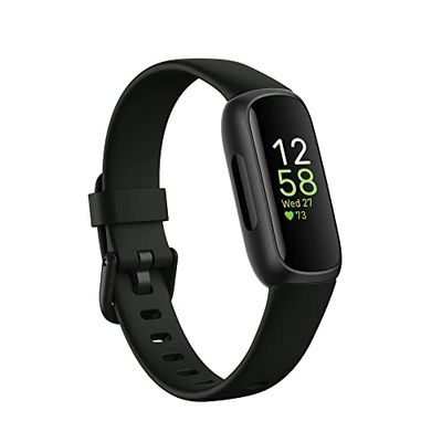 Fitbit Inspire 3 Health and Fitness Tracker with Stress Management, Workout Intensity, Sleep Tracking, 24/7 Heart Rate and More, Midnight Zen/black, One Size (S and L Bands Included) $88.95 (Reg $129.95)