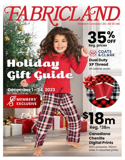 Fabricland (West) Flyer December 1 to 24