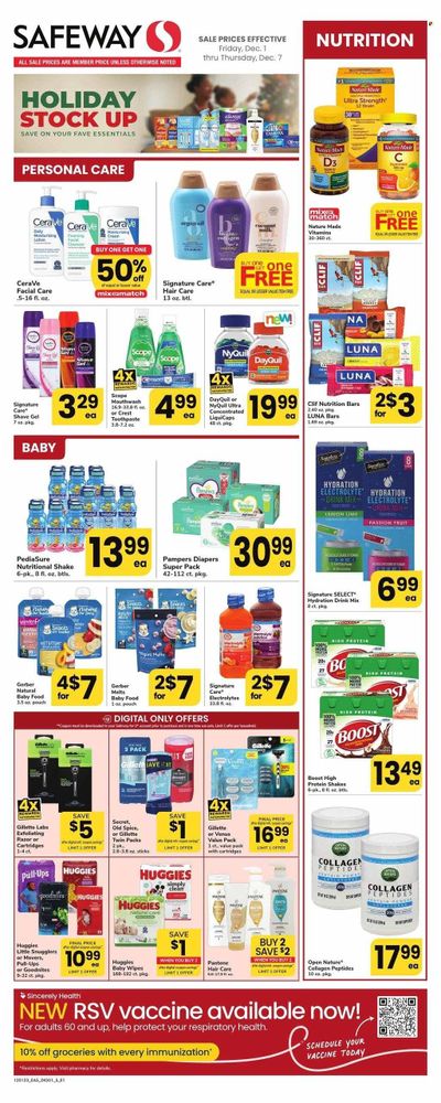 Safeway (MD, VA) Weekly Ad Flyer Specials December 1 to December 7, 2023