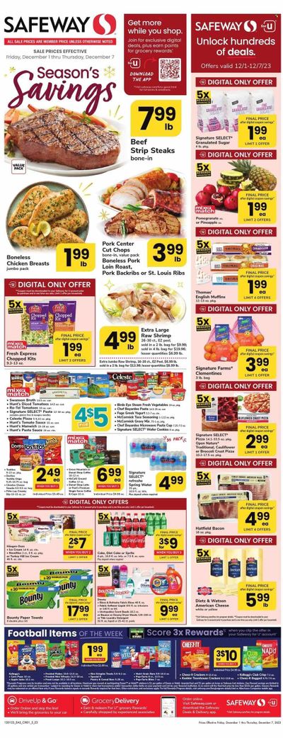 Safeway (DE) Weekly Ad Flyer Specials December 1 to December 7, 2023
