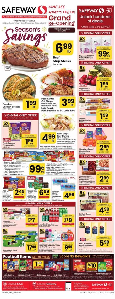 Safeway (MD) Weekly Ad Flyer Specials December 1 to December 7, 2023