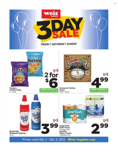 Weis (MD, NY, PA) Weekly Ad Flyer Specials December 1 to December 3, 2023