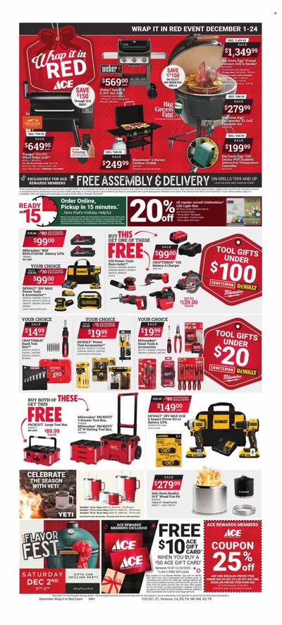 ACE Hardware Weekly Ad Flyer Specials December 1 to December 24, 2023
